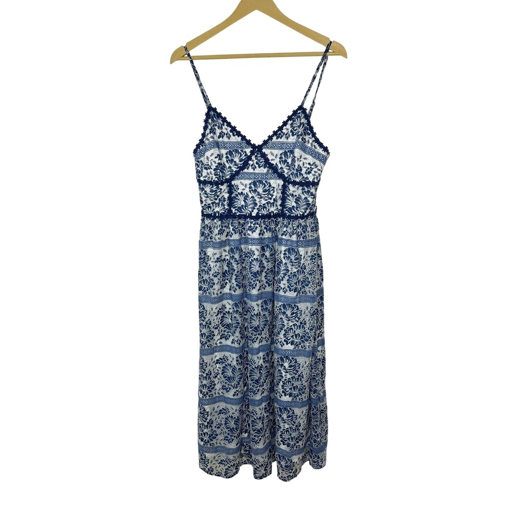 NSR Napian Sea Floral Lace Midi Dress Womens Small Crochet Babydoll feminine